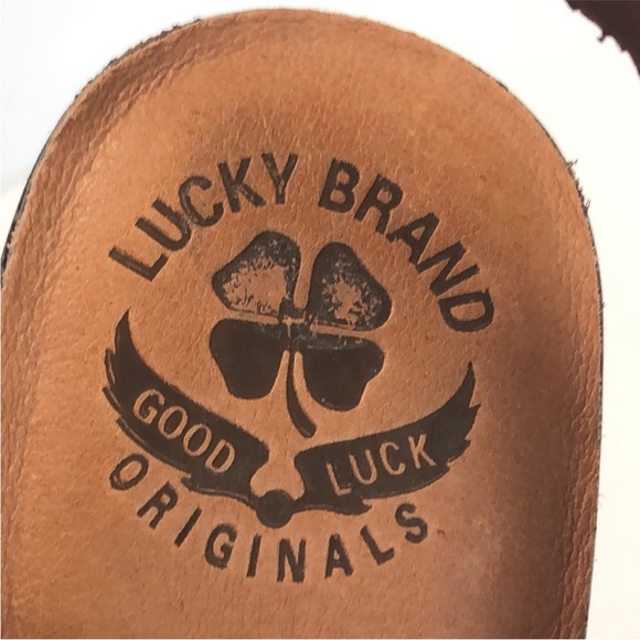 Lucky Brand Kristine Brown Woven Leather Platform Sandal size 7.5M - Picture 7 of 12